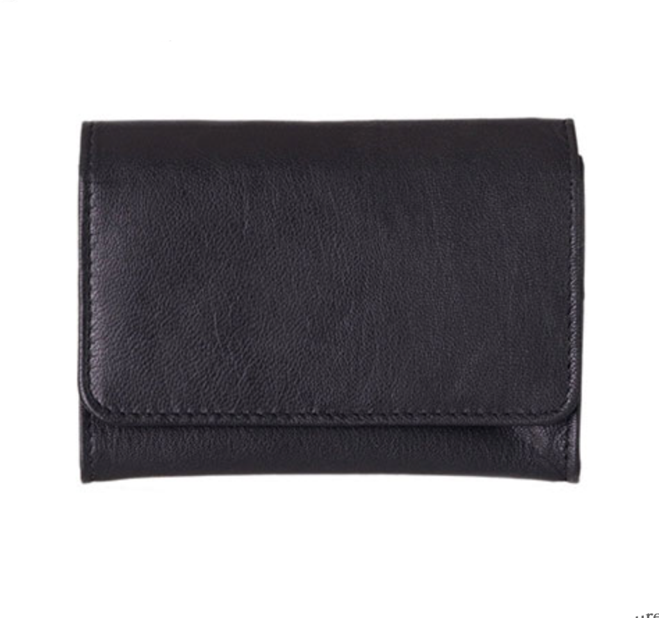 Genuine Leather Box Tobacco Pouch Black