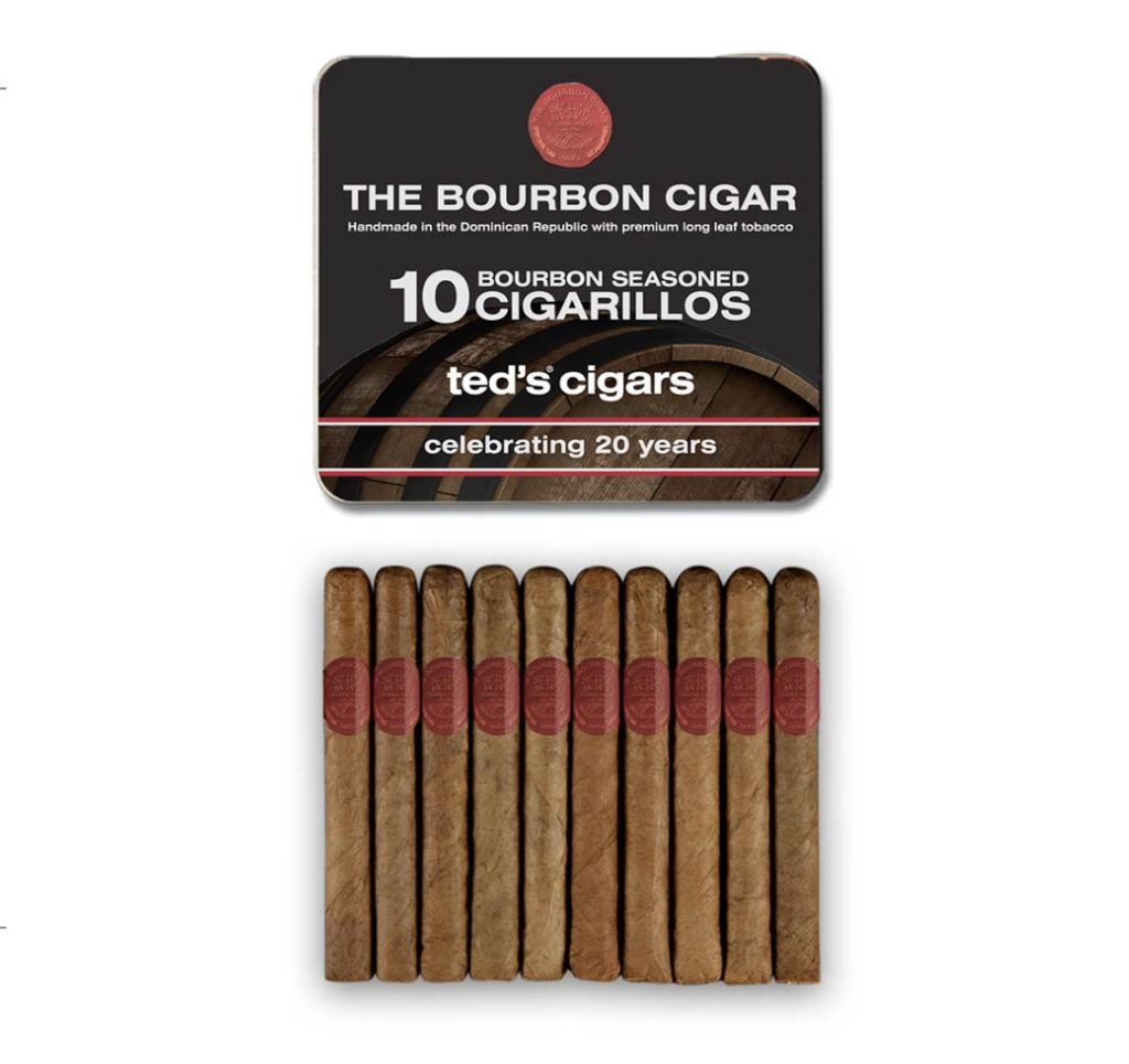 Ted’s The Bourbon Cigar Cigarillos 10 Ct. Tin