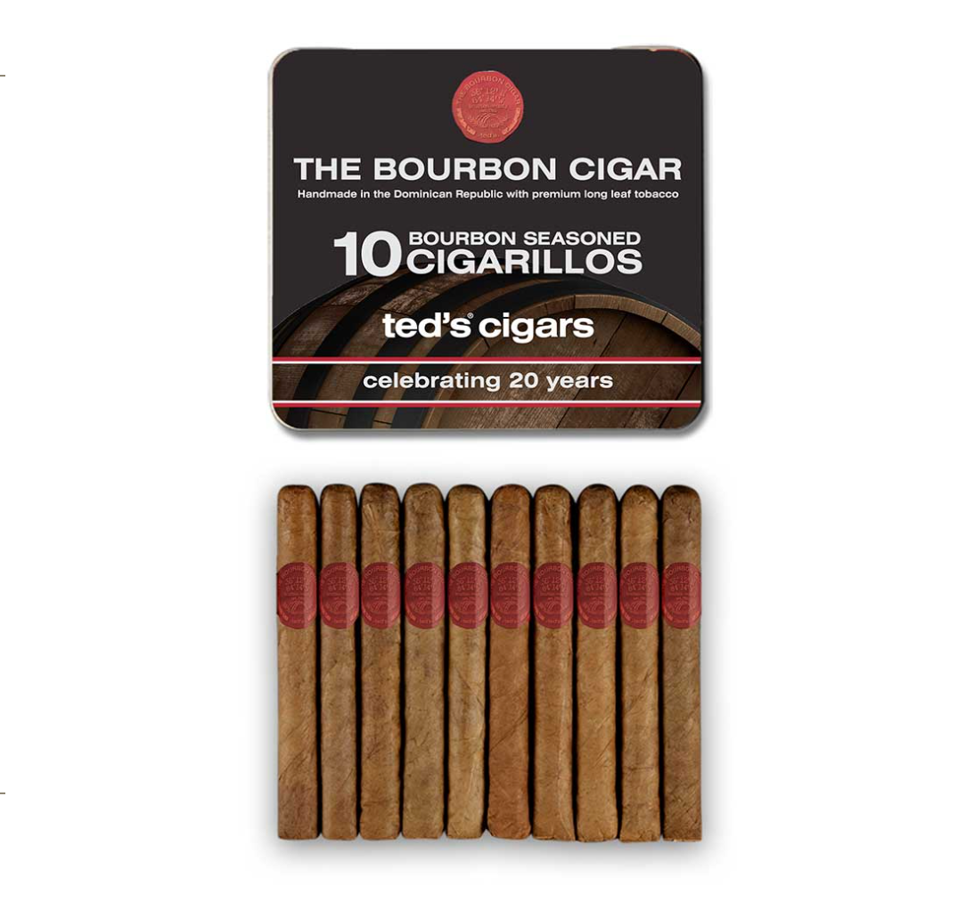 Ted’s The Bourbon Cigar Cigarillos 10 Ct. Tin