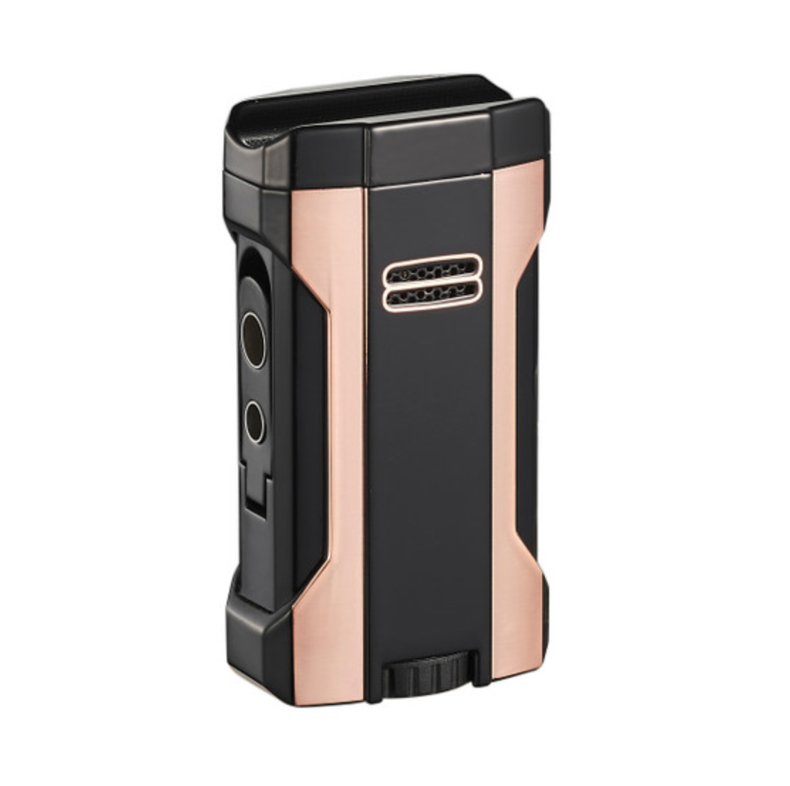 Visol Rhino 2.0 Rose Gold & Black Quad Torch Flame Cigar Lighter - Image 2