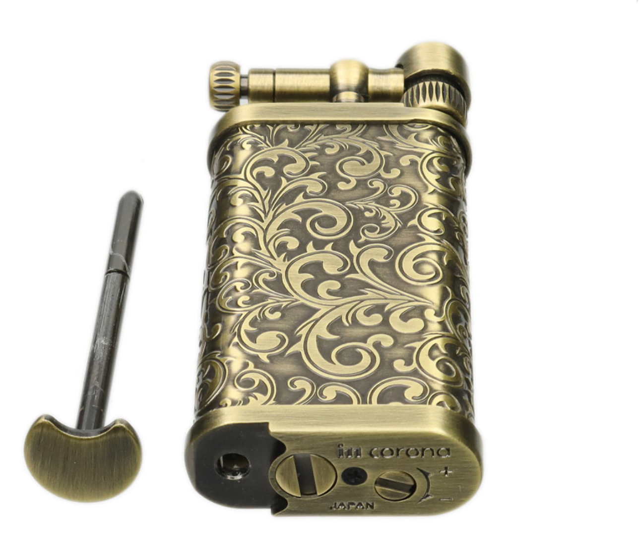 IM Corona Old Boy Brass Arabesque Pipe Lighter - Image 3