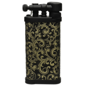 IM Corona Old Boy Black & Gold Arabesque Pipe Lighter
