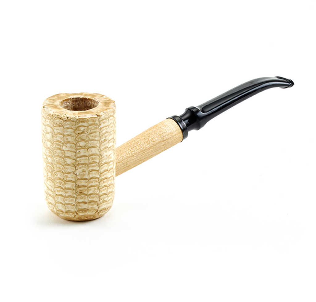 Missouri Meerschaum: Diplomat Corn Cob Pipe Bent Stem