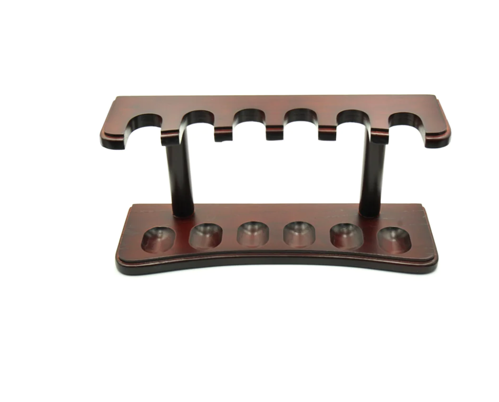 Pipe Stand Cherry Finish – 6 Pipe Rack