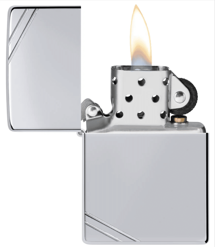 Zippo High Polish Crome Vintage Lighter - Image 2