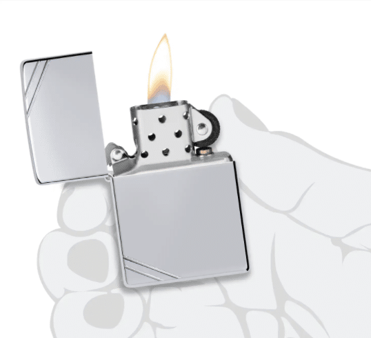Zippo High Polish Crome Vintage Lighter - Image 3