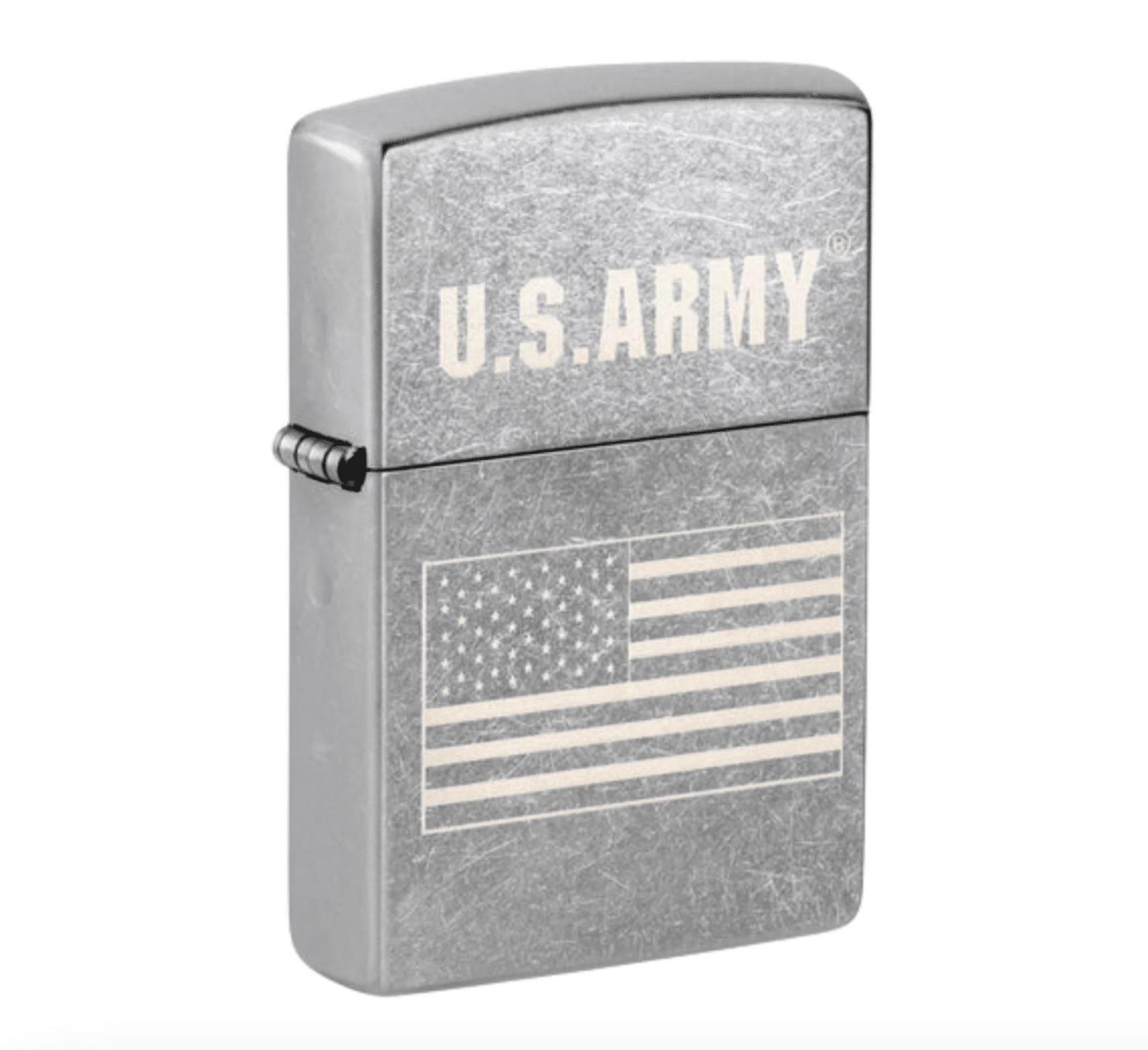Zippo: Army US Flag Street Chrome Laser Engraved Zippo