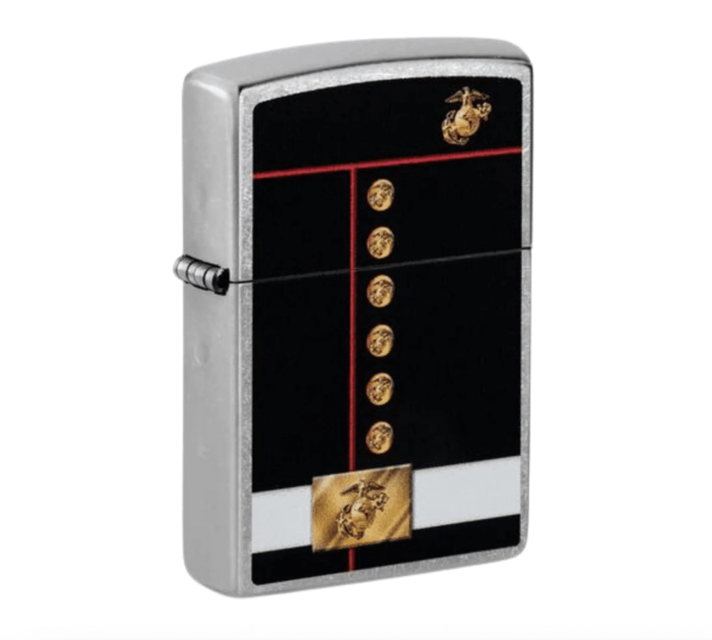 Zippo: Marines Uniform Street Chrome Color Logo Zippo
