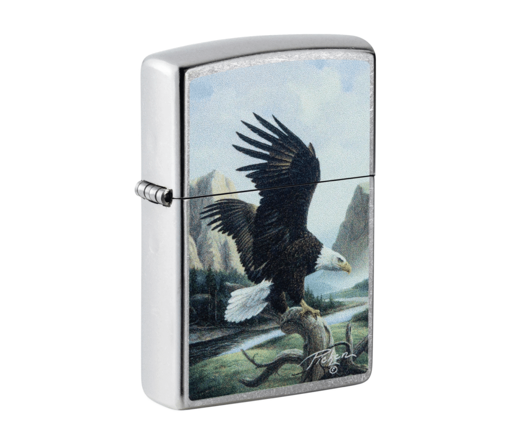 Zippo Lighter: Bald Eagle by Linda Pickens – Street Chrome