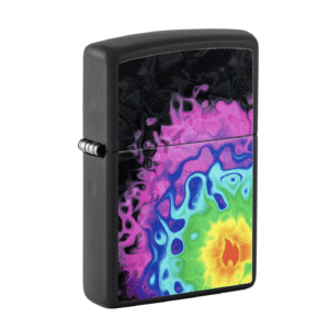 Zippo Lighter: Flame Pattern – Black Matte