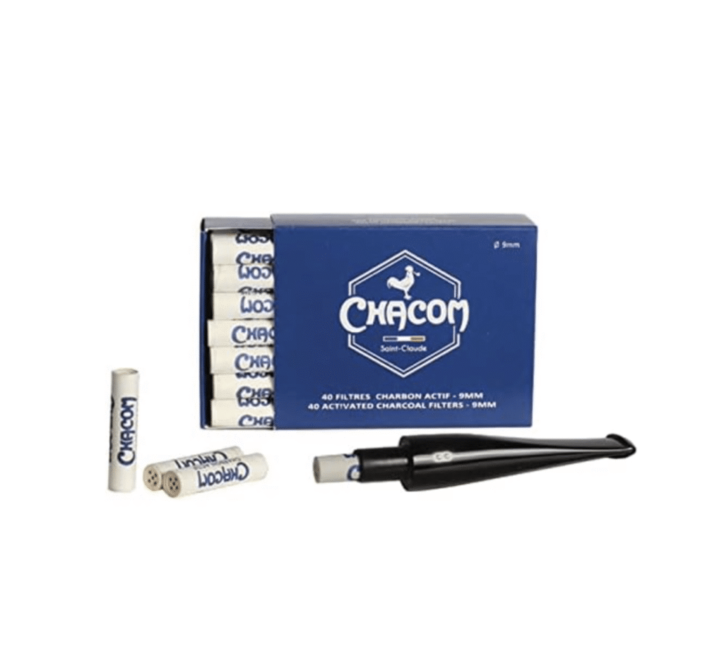Chacom 9mm Activated Charcoal Filters for Pipes (40 pc)