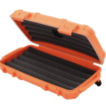 Cigar Caddy Blaze 5 Cigar Waterproof Travel Humidor, Blaze Orange Rubberized Exterior 5 Count Cigar holder