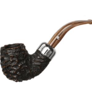 Peterson Pipe: NEW Derry Rusticated (XL90) Fishtail bent Billiard