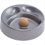Lucienne Crackle Grey Metal 2 Pipe Ashtray