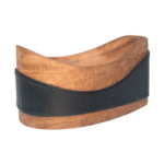 Wood Pipe Couch Leather Wrapped Stand