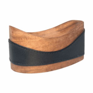 Wood Pipe Couch Leather Wrapped Stand