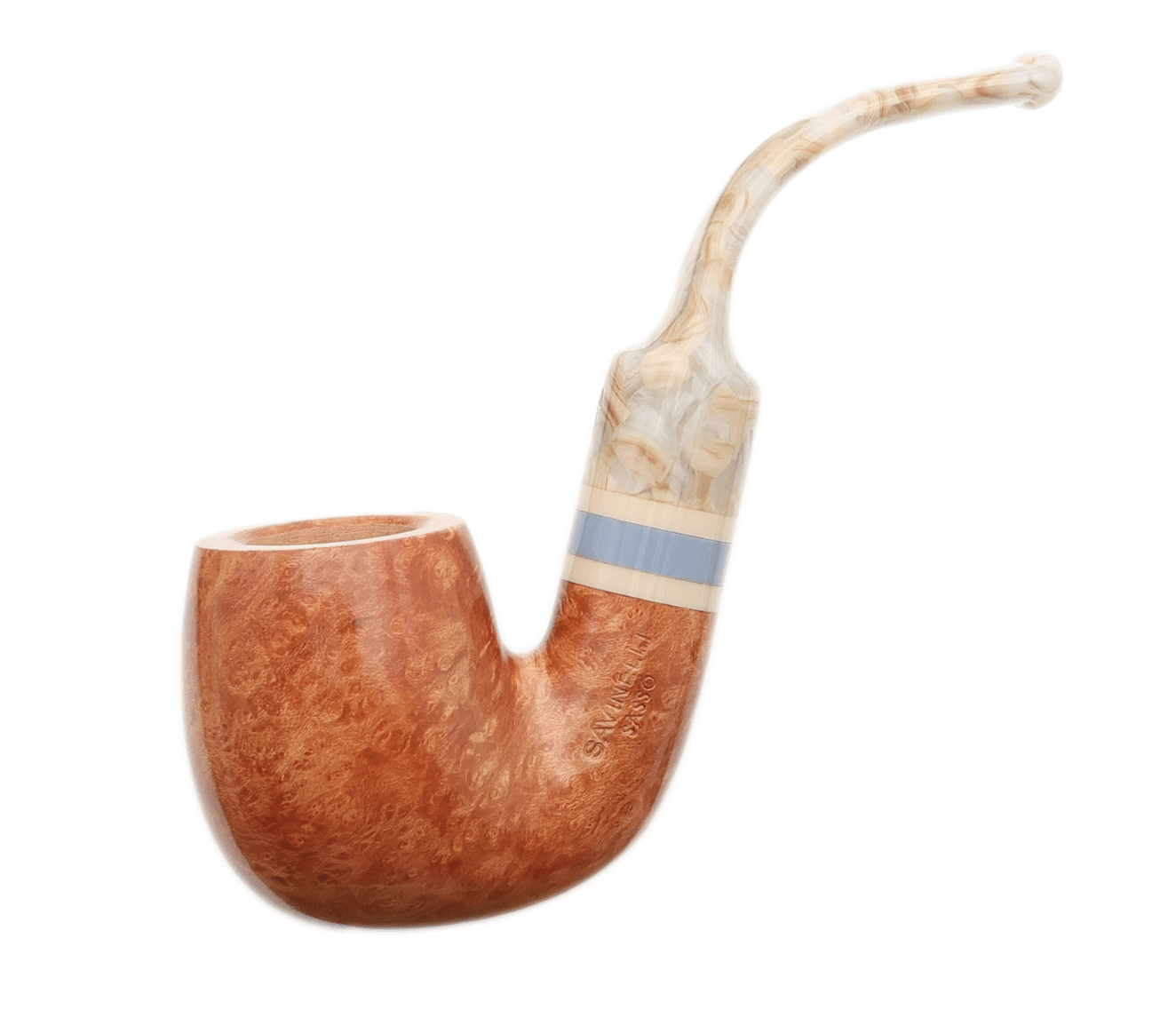 Savinelli Pipe : Sasso Smooth (614) (6mm) Tobacco Pipe - Image 2