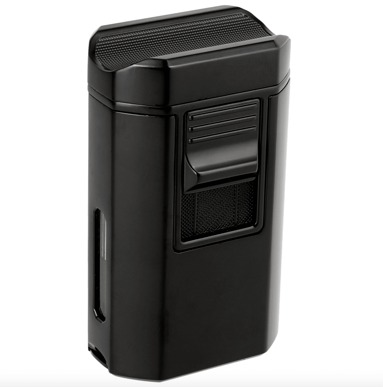 Cutlass V-Cut Quad-Torch Table Lighter with Punch and Cigar Rest Black Matte