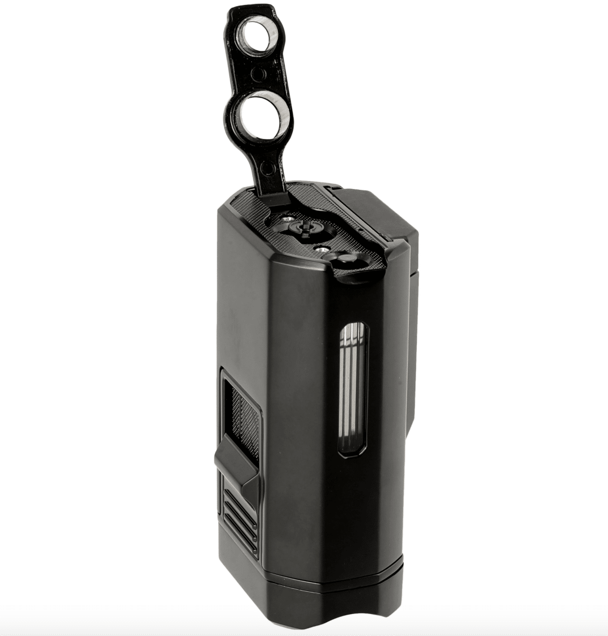 Cutlass V-Cut Quad-Torch Table Lighter with Punch and Cigar Rest Black Matte - Image 4