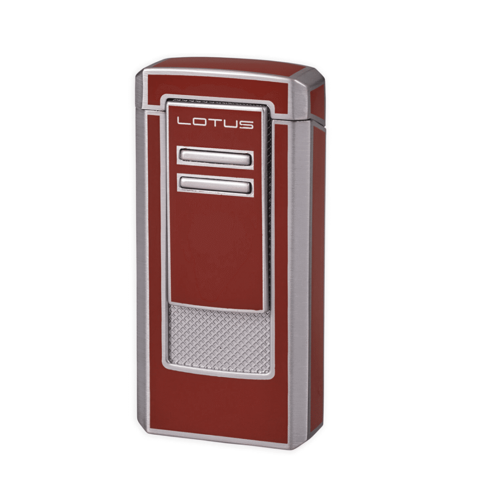Lotus Commander Triple Torch Cigar Lighter Burgundy