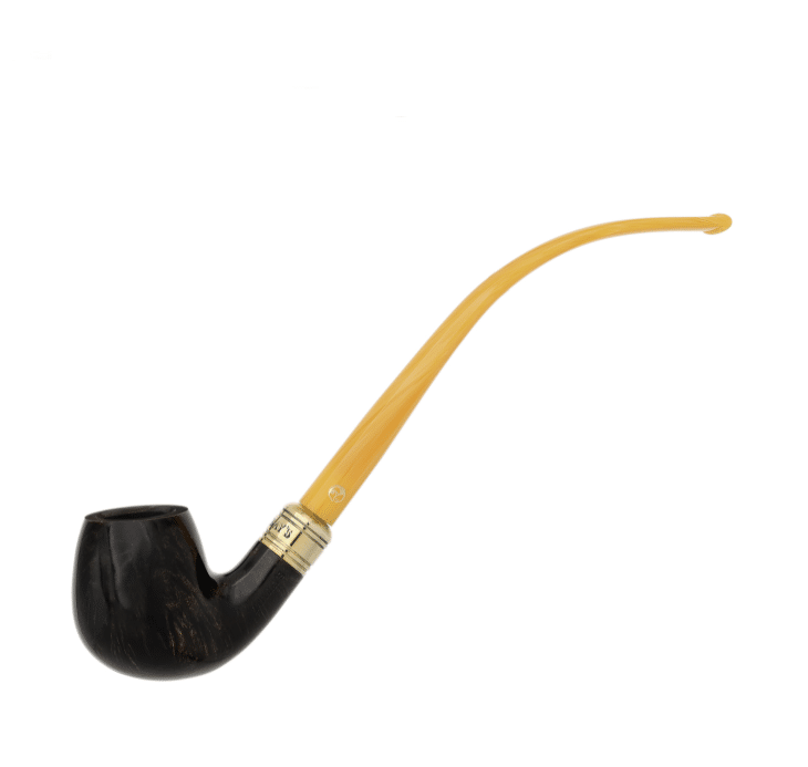 Rattray’s Pipe: The Bagpiper Yellow Smooth Grey (9mm) Double Stem Churchwarden