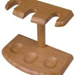Oak Finish 3 Pipe Stand