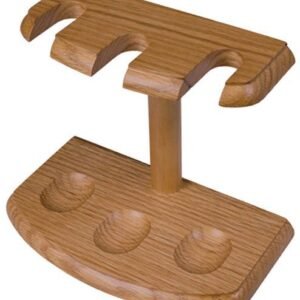 Oak Finish 3 Pipe Stand
