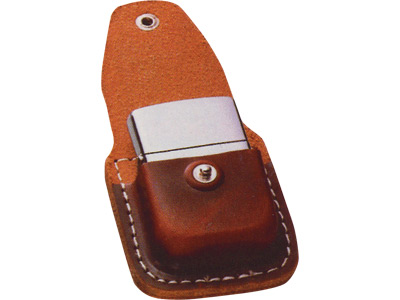 Brown Zippo Lighter Pouch Clip Genuine Leather - Image 3