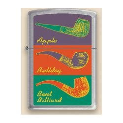 Zippo Pipe Lighter Apple, Bulldog, Bent Billiard Design