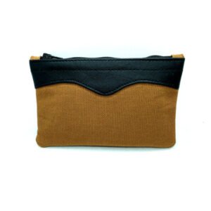 Canvas 6″ Zipper Tobacco Pouch Brown