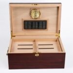Prestige:  Monte Carlo 120 Cigar Count Rich Dark Cherry Finish Cigar Humidor