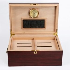 Prestige: Monte Carlo 120 Cigar Count Rich Dark Cherry Finish Cigar Humidor
