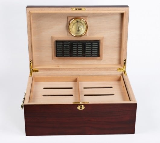 Prestige: Monte Carlo 120 Cigar Count Rich Dark Cherry Finish Cigar Humidor