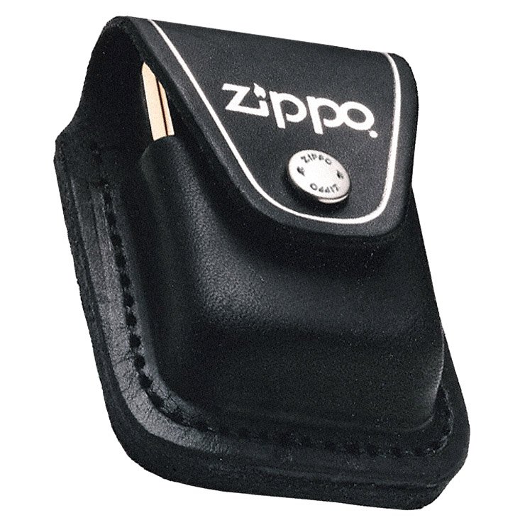 Zippo Lighter Pouch Clip Genuine Leather Black